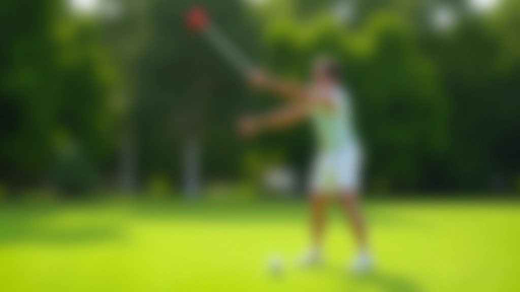 لاعب محترف يمارس ضربات التصويب على ملعب كروكيه احترافي